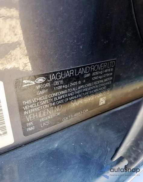 2017 Jaguar Xe R - Sport из США, поврежденный, VIN SAJAF4BV8HA962878